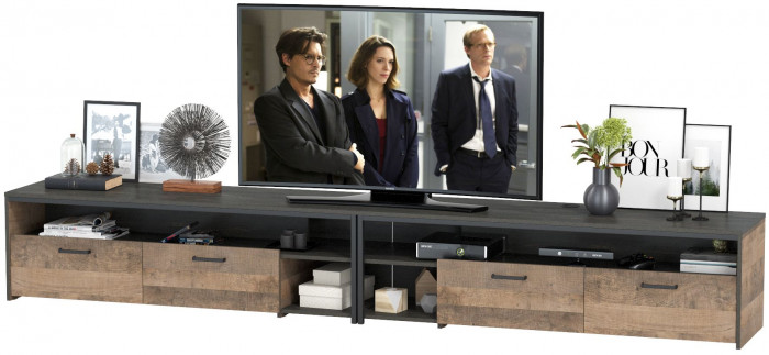 Трувор 13.70 Тумба под ТВ + 13.70 Тумба под ТВ, дуб гранж песочный/интра