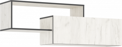 Норд Полка 2-х ярусная (Дуб Крафт Белый, Дуб Крафт Белый)