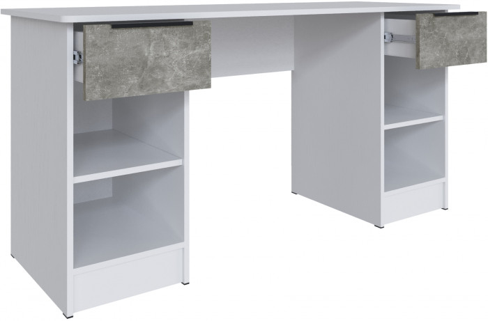 Стол письменный Мадрид (1,5), Белый/Ателье светлое