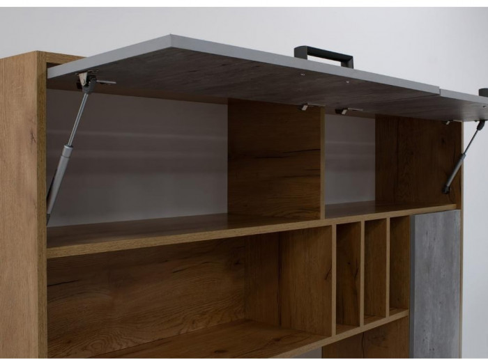 Стол письменный Техно, крафт/цемент