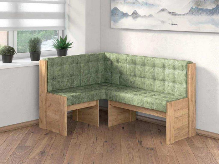 Угловая скамья Квадро дуб Крафт золотой/Мохито