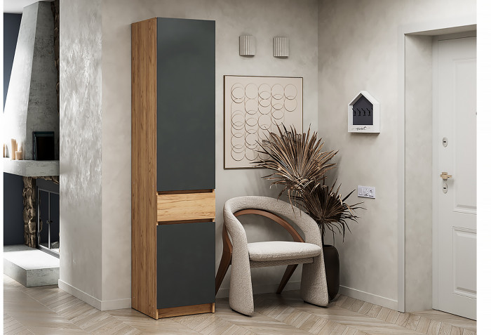 Шкаф Стоуби ШК-500 дуб крафт/графит