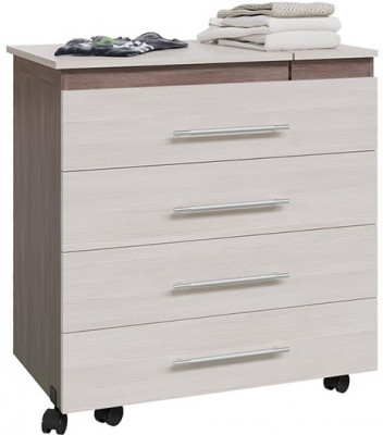 Комод с гладильной доской 4-44300бод.темсв, цвет бодега тёмный/бодега светлый, ШхГхВ 75х43х84 см., разложенный 169х43х91 см.