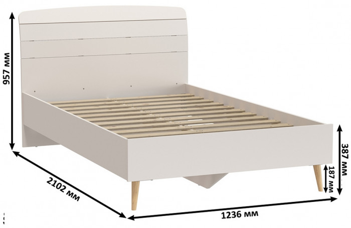 Афина Спальня 14-1200, кашемир серый