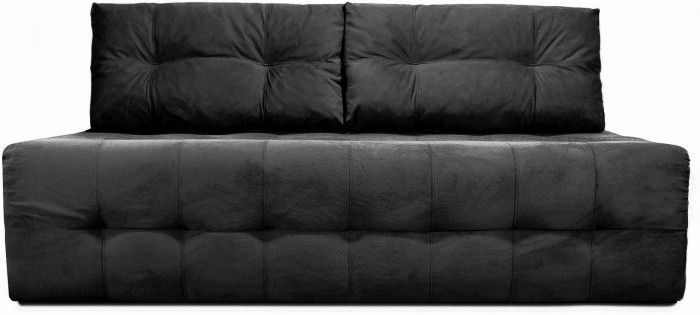 Диван-еврокнижка прямой Босс мини 150, велюр черный