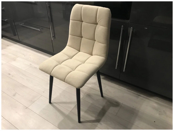Стул Х / черный /велюр бежевый