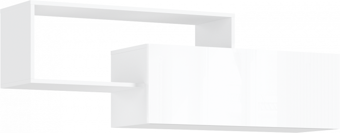 Норд Полка 2-х ярусная (Белый глянец, Белый)