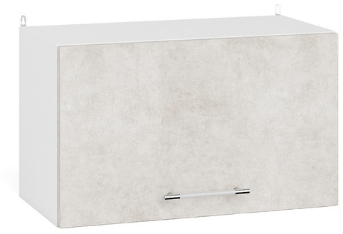 Кухня Мебель--24 ШВГ600 Шкаф горизонтальный 60 см., цвет корпус белый/фасад МДФ бетон лофт бежевый, ШхГхВ 60х32х36 см.