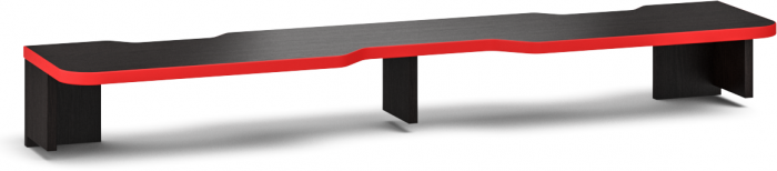 Надстройка для стола компьютерного С-МД-СК5-1400, венге/кромка красная