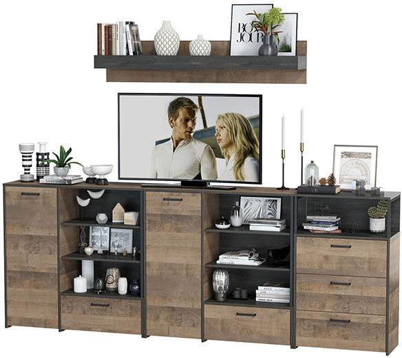 Трувор Гостиная 005, дуб гранж песочный/интра