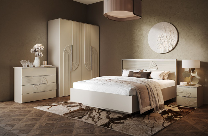 Кровать 160х200 "Монтиз" с подъемным основанием - Персидский жемчуг/Шаде песочный