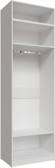 Шкаф 0,8 с антресолью Мадрид, Белый/Ателье светлое