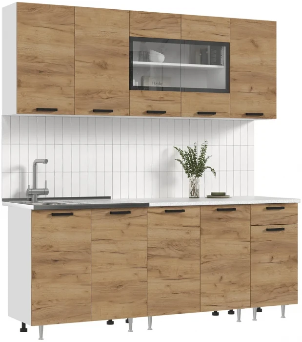 ЛДСП Кухня Рио NEW 2,0м дуб крафт