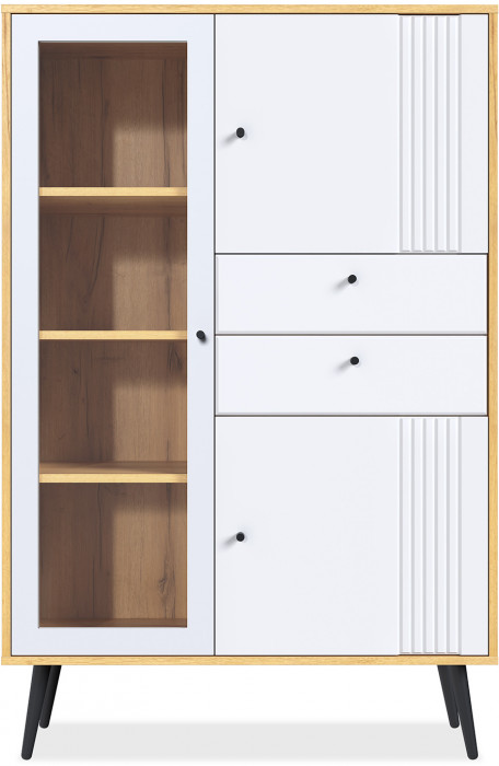 Шкаф низкий (1 стеклодверь) Вега Саксония