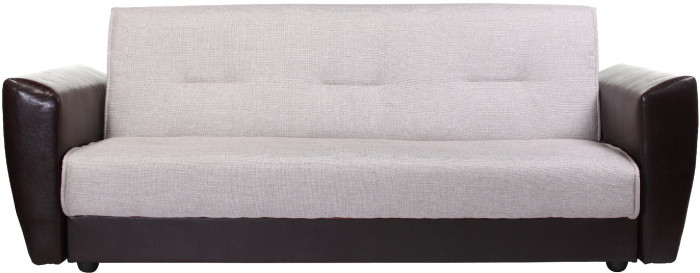 Диван-книжка Амстердам, 120х190, рогожка/экокожа, бежевый