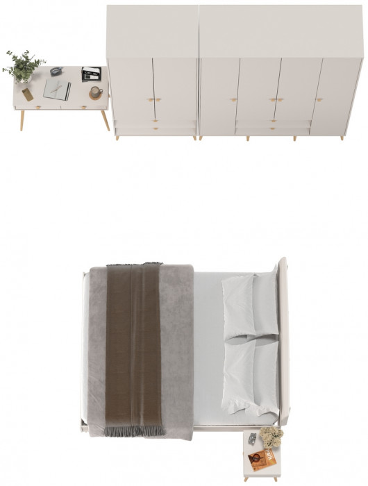 Афина Спальня 40-1600, кашемир серый