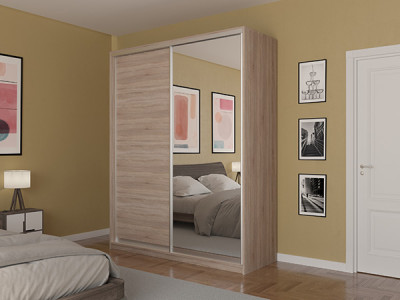 Шкаф-купе Лаурус 2 Сонома Светлый 180х45х220 см