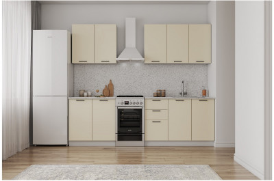 Кухонный гарнитур МДФ Ройс 2000 Паннакотта софт