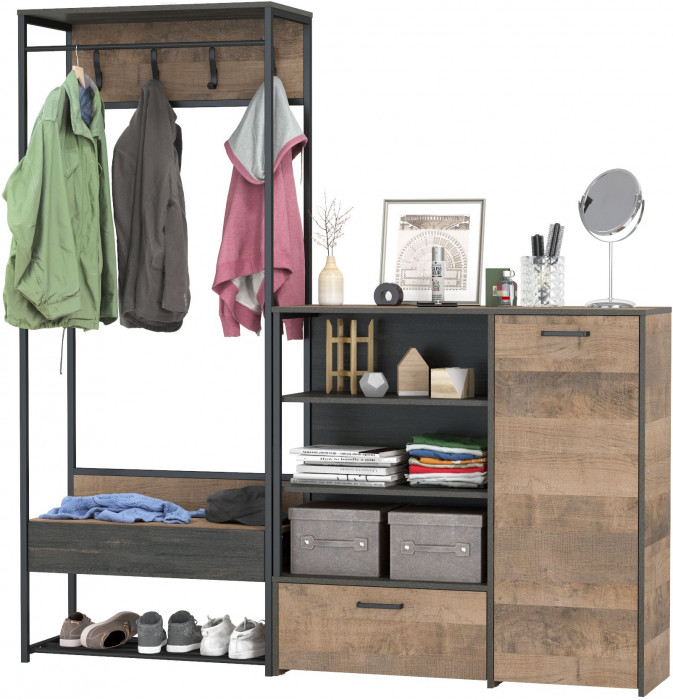 Трувор 15.120 Прихожая + 13.307.01 Комод, дуб гранж песочный/интра