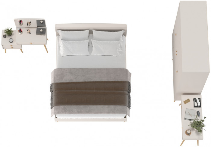 Афина Спальня 15-1600, кашемир серый