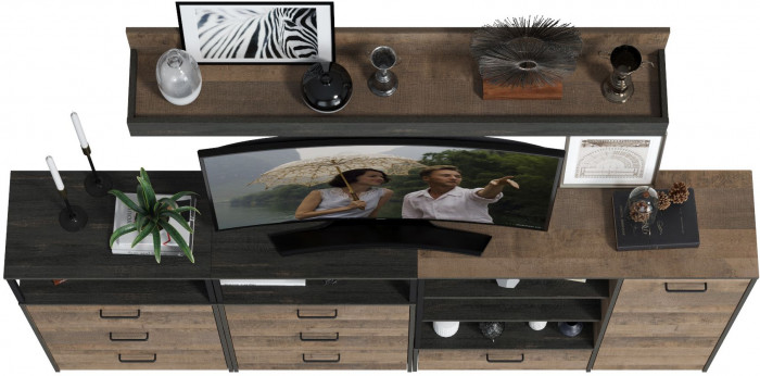 Трувор Гостиная 008, дуб гранж песочный/интра