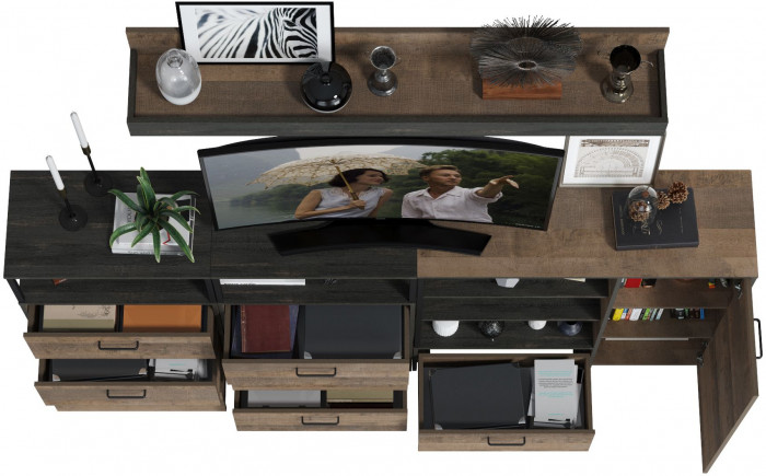 Трувор Гостиная 008, дуб гранж песочный/интра