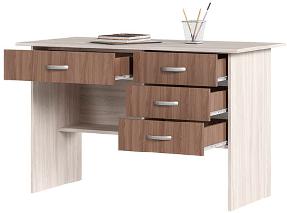 Стол письменный Сити шимо темный/шимо светлый