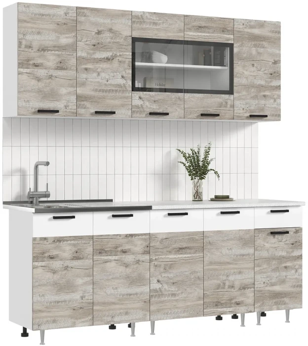 ЛДСП Кухня Рио NEW 2,0м юкон/белый