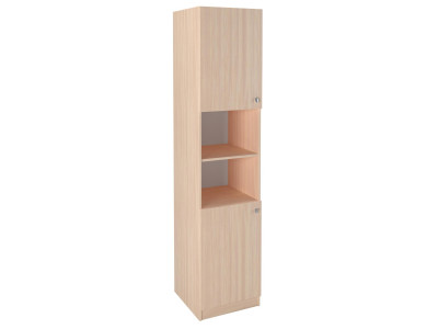 Шкаф-пенал закрытый 2/3 Дуб молочный/Дуб молочный