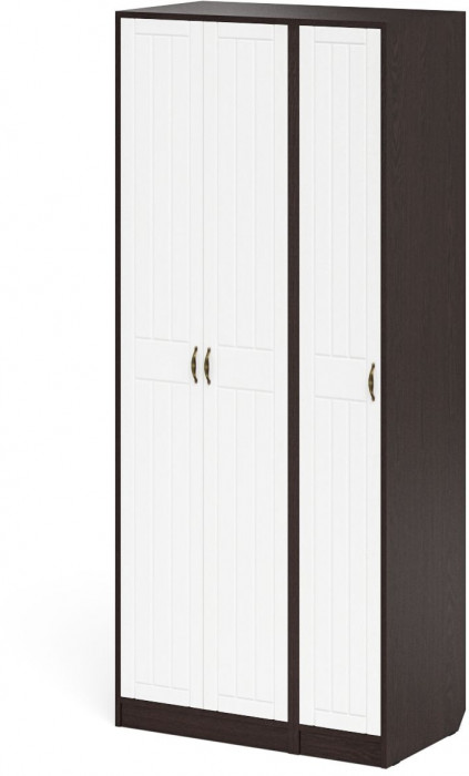 Прихожая П-6-500 Шкаф + Пенал, венге/фасады МДФ белое дерево фрезеровка прованс