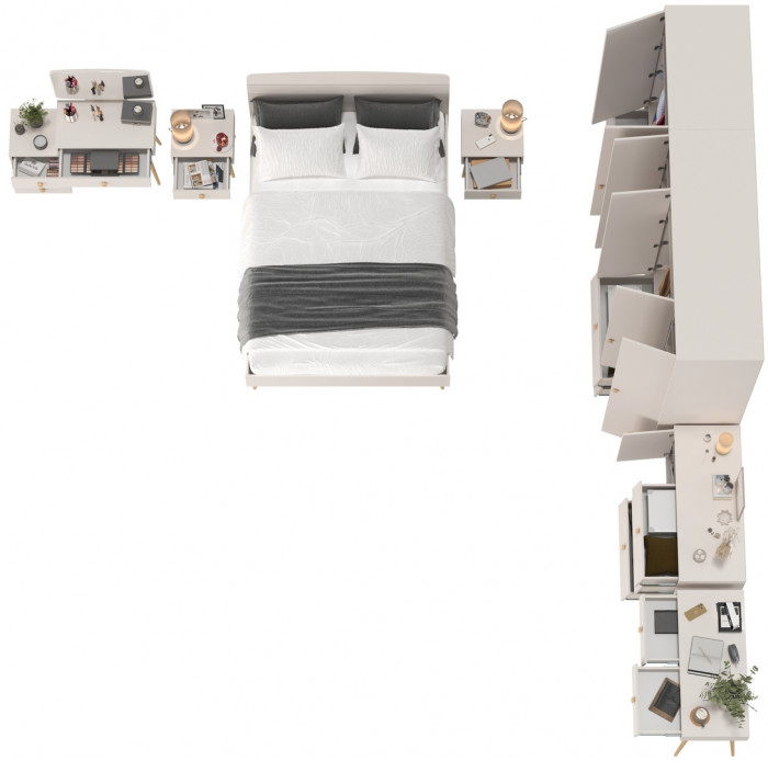 Афина Спальня 41-1400, кашемир серый