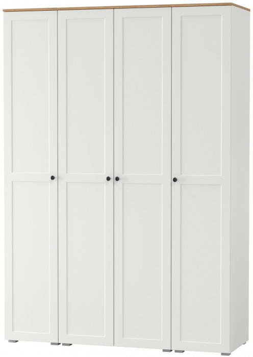 Остин Набор шкафов 02, цвет белый шагрень/дуб крафт золотой, ШхГхВ 160х54,3х229,6 см., универсальная сборка