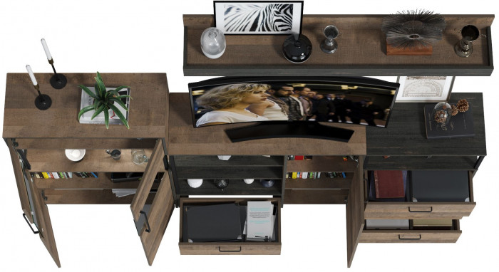 Трувор Гостиная 010, дуб гранж песочный/интра