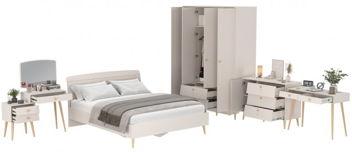 Афина Спальня 16-1600, кашемир серый