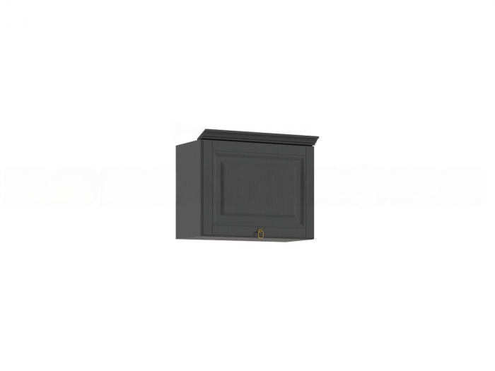 Престиж-1 Шкаф навесной закрытый графит/графит структурный