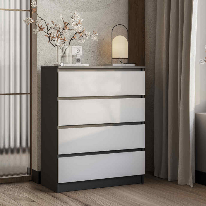 Комод "Шарм" КМ-02 Графит/ Белый