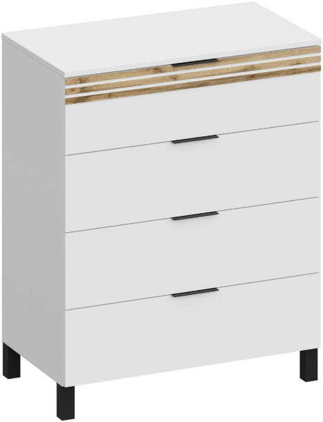 Модульная спальня Нао, набор №2, Дуб вотан/Белый (Профиль МДФ Дуб вотан)