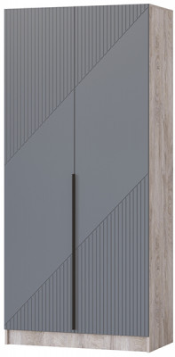 Шкаф Авис 1,0, Дуб эндгрейн/Графит
