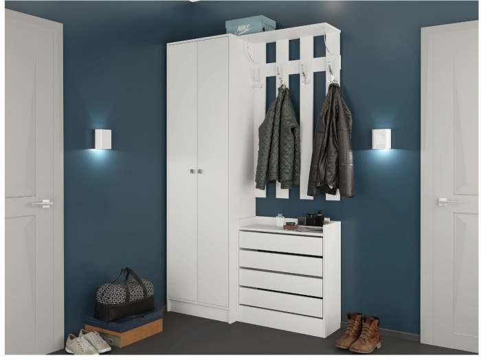 Модульная Прихожая Ямайка, композиция 1, белый