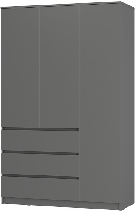Шкаф 3-х створчатый Симпл ШК-08, Графит