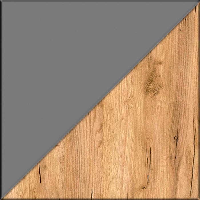 Остин 11.53 Кровать + ортопед + 16.47 Тумба под ТВ + 13.257 Тумба, серый графит/дуб крафт золотой