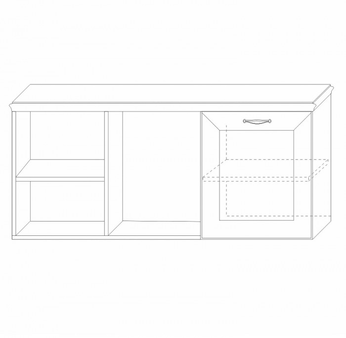 Полка навесная 4 Сиена