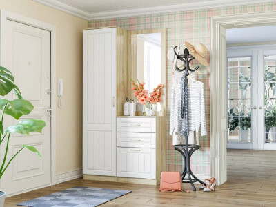 Прихожая Оливия-2 Дуб Сонома/белое дерево