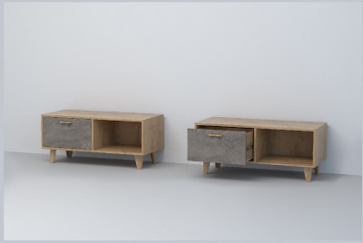 Эго Тумба Т-4 НГ (Камень Темный/Дуб Крафт Золотой)