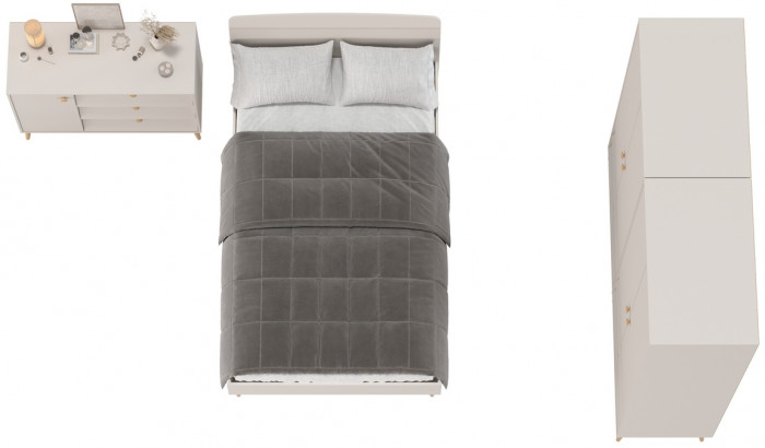 Афина Спальня 18-1200, кашемир серый