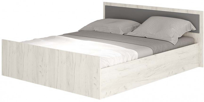 "Фиеста" кровать 1,6м ЛИТ (1750х750х2032) дуб крафт белый