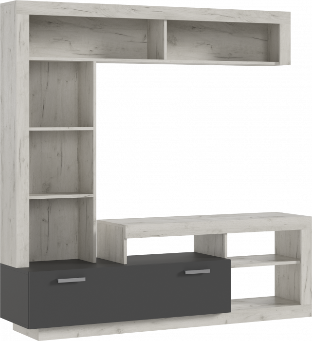 Ангара Центральная секция Графит/дуб крафт белый