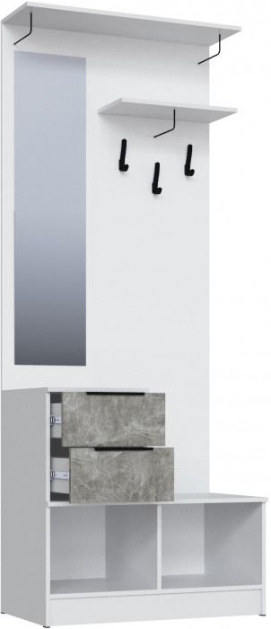 Центральная секция Мадрид (0,9), Белый/Ателье светлое