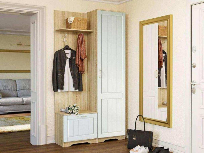 Прихожая Оливия-3 Дуб Сонома/белое дерево