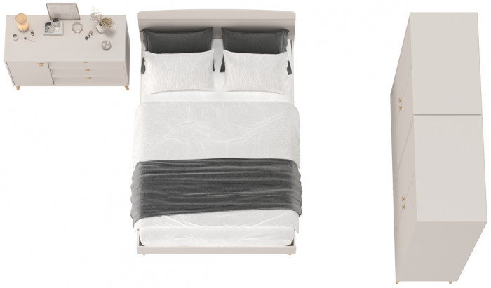 Афина Спальня 18-1400, кашемир серый